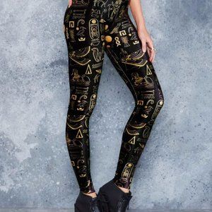 Blackmilk Black and Gold Leggings